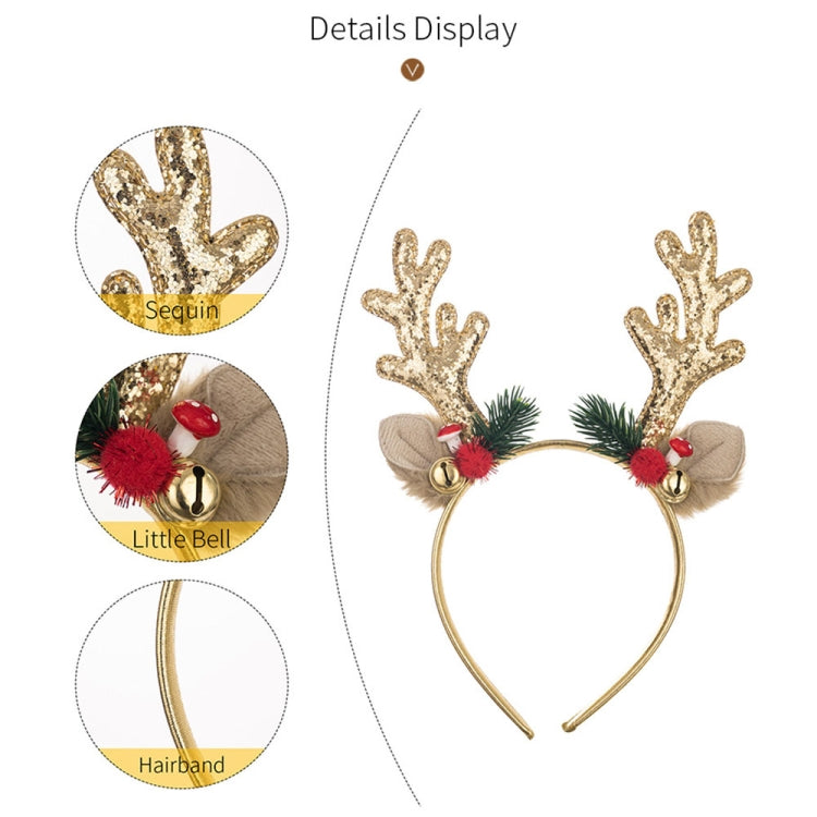 Bell Antler Headdress Christmas Ball Party Decoration Headband
