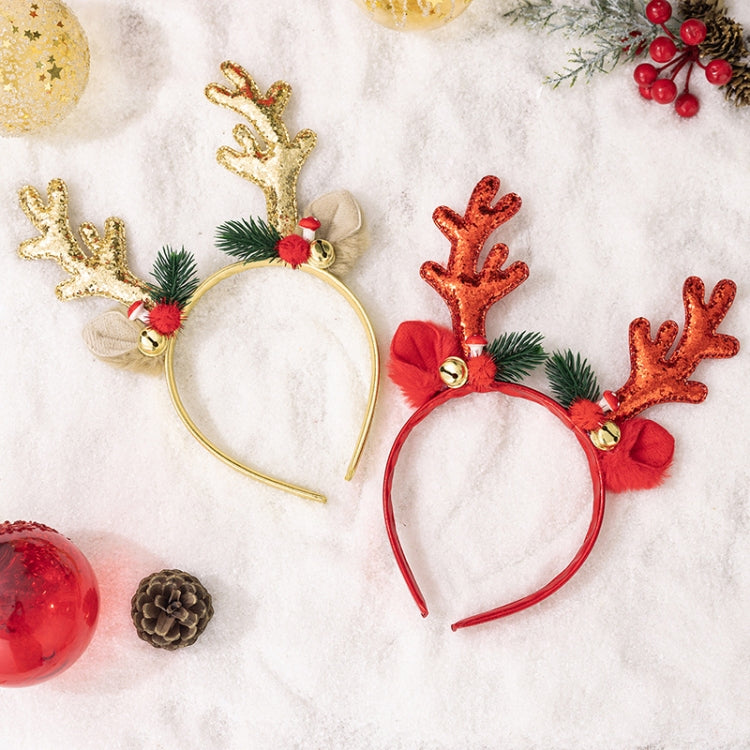 Bell Antler Headdress Christmas Ball Party Decoration Headband