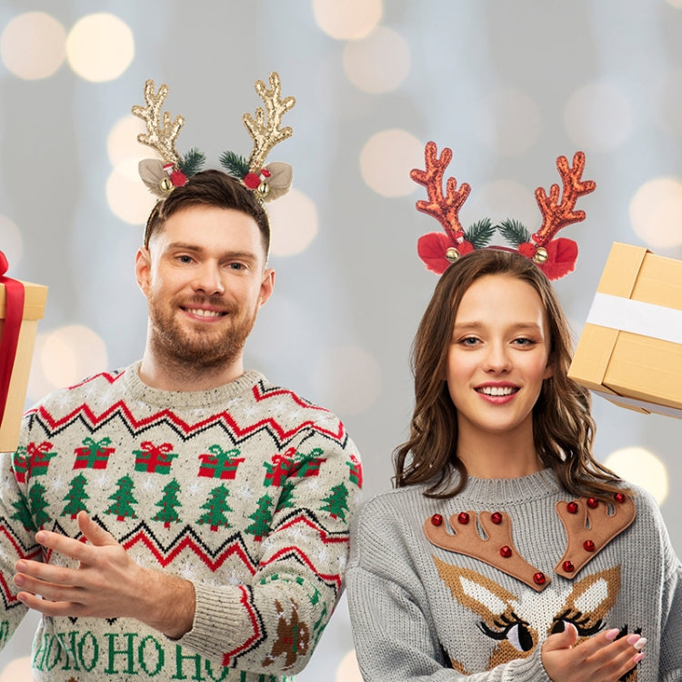Bell Antler Headdress Christmas Ball Party Decoration Headband