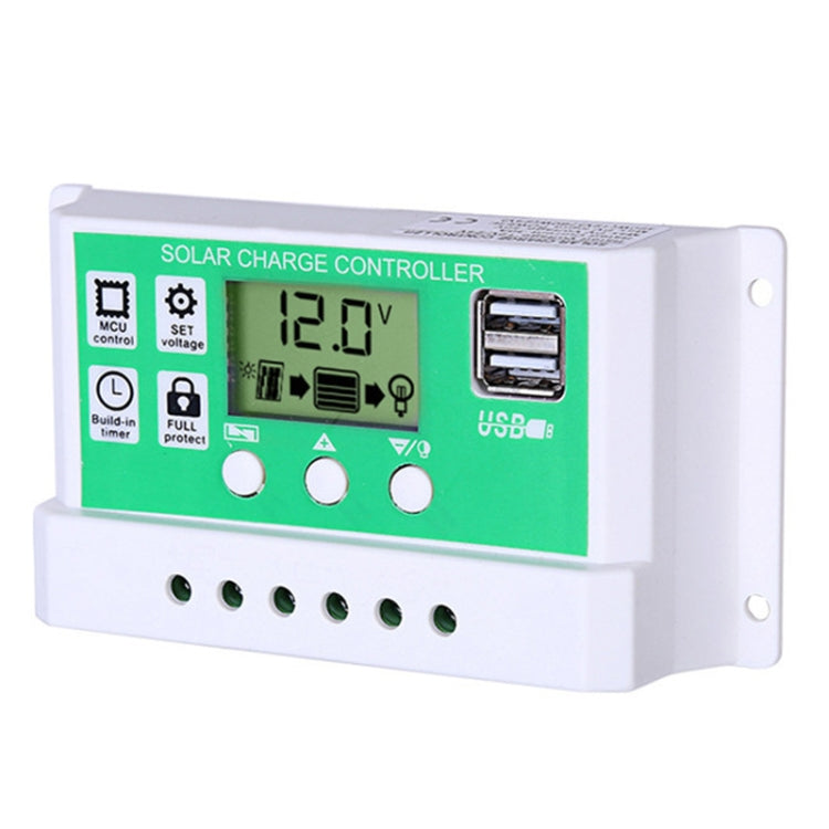 30A 12V PWM Solar Cell Panel Charger Controller Lithium-ion Lead-acid Battery Solar Controller