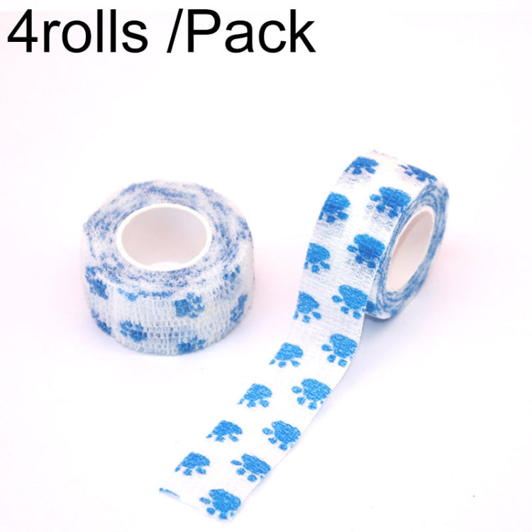 4rolls /Pack 2.5cm X 4.5m Cartoon Non-Woven Sports Protection Bandage, Color: Blue Claw