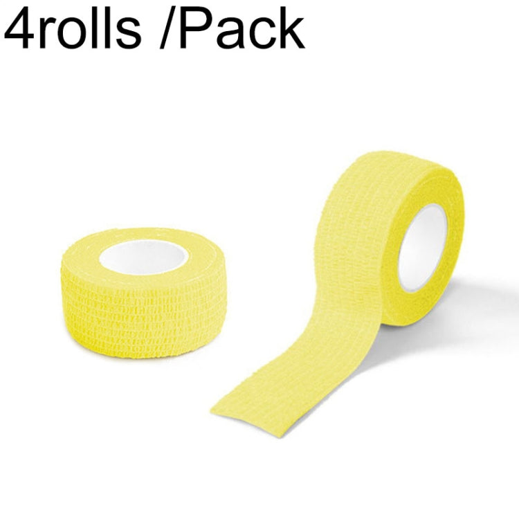 4rolls /Pack 2.5cm X 4.5m Cartoon Non-Woven Sports Protection Bandage, Color: Yellow