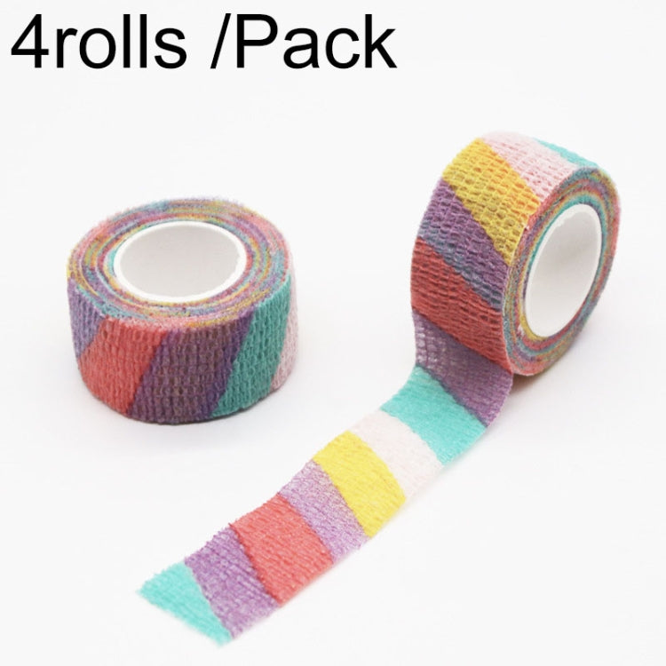 4rolls /Pack 2.5cm X 4.5m Cartoon Non-Woven Sports Protection Bandage, Color: Colorful
