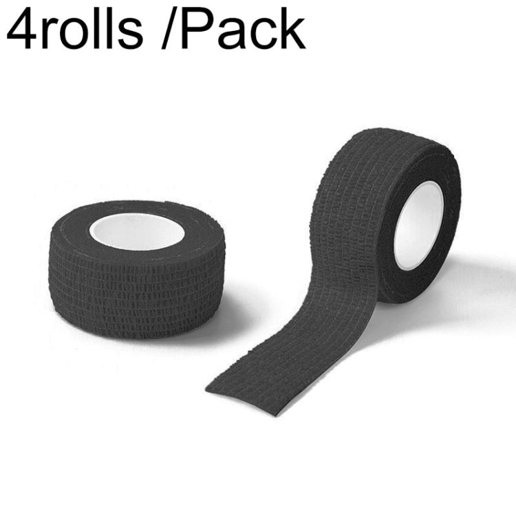 4rolls /Pack 2.5cm X 4.5m Cartoon Non-Woven Sports Protection Bandage, Color: Black