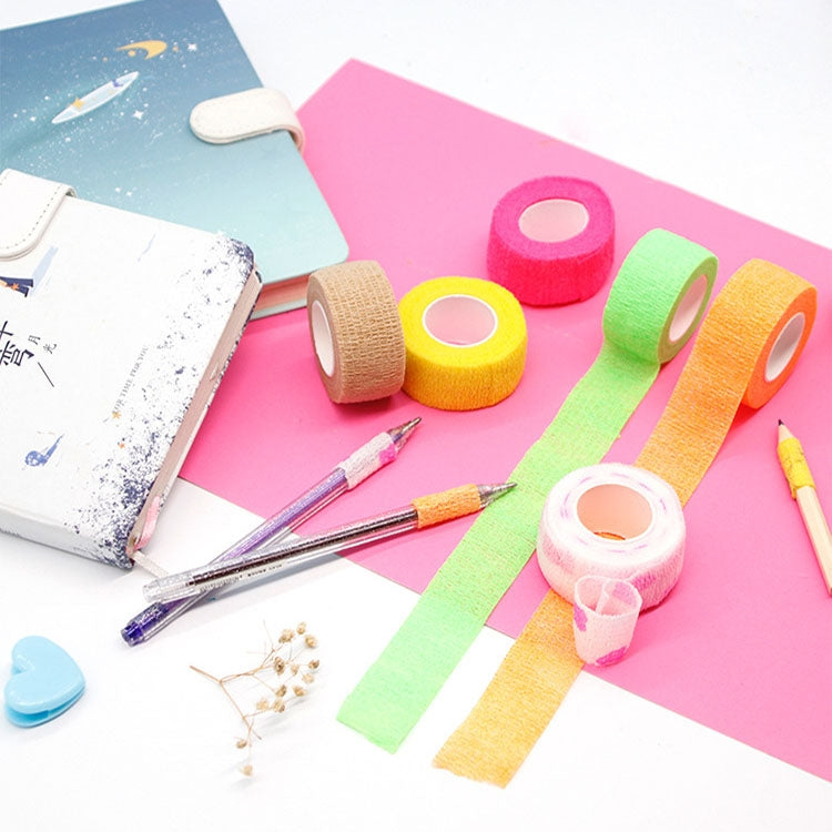 4rolls /Pack 2.5cm X 4.5m Cartoon Non-Woven Sports Protection Bandage, Color: Strawberry