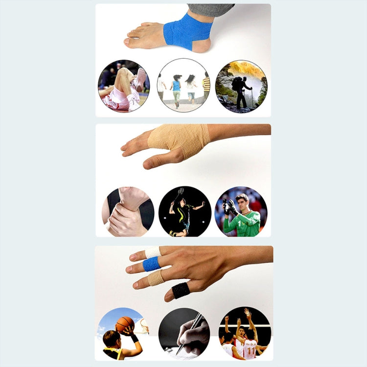 4rolls /Pack 2.5cm X 4.5m Cartoon Non-Woven Sports Protection Bandage, Color: Black