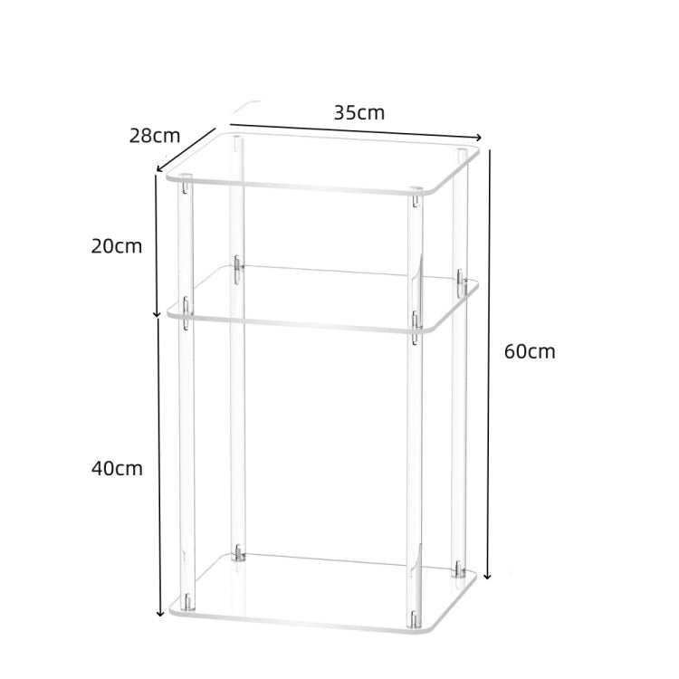 3 Layer Acrylic Square Table Bedroom Living Room Wine Table - 129