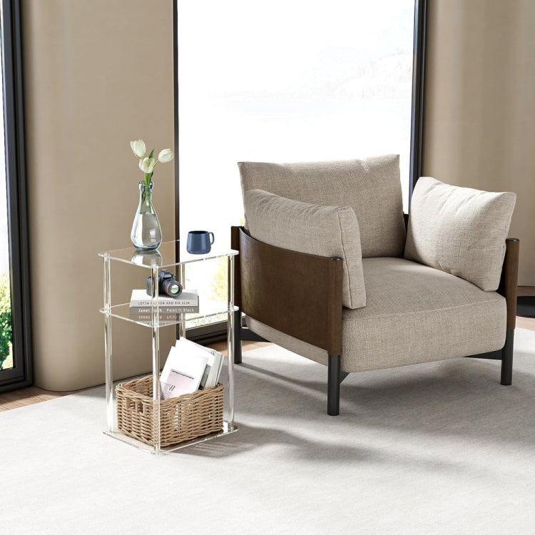 3 Layer Acrylic Square Table Bedroom Living Room Wine Table - 129