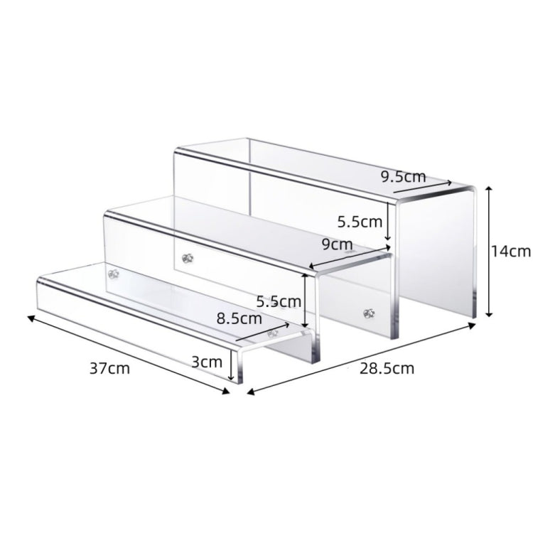 Acrylic 3 Layer Wine Cabinet Bottle Rack For Bar Figurine Display - 128