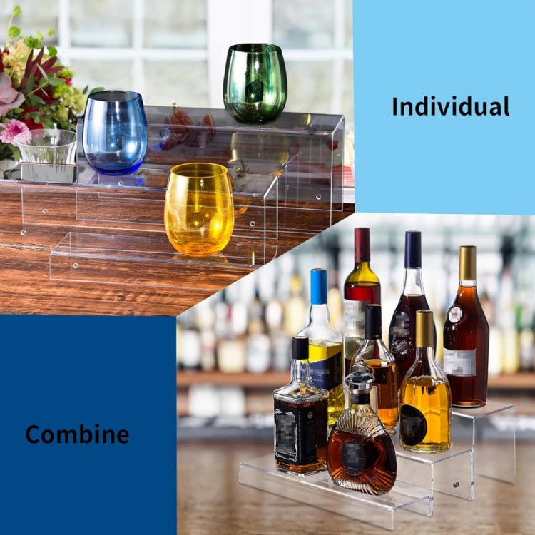 Acrylic 3 Layer Wine Cabinet Bottle Rack For Bar Figurine Display - 128