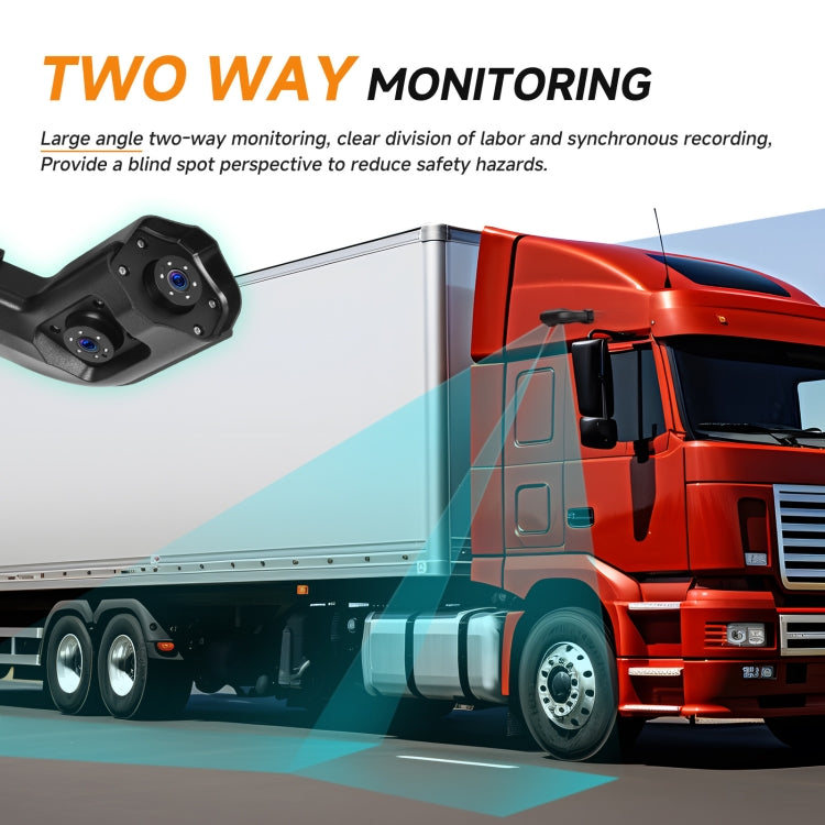 10.36 inch Wired HD 1 Drag 1 Blind Zone Monitor Universal AHD Reversing Kit Left - Standard