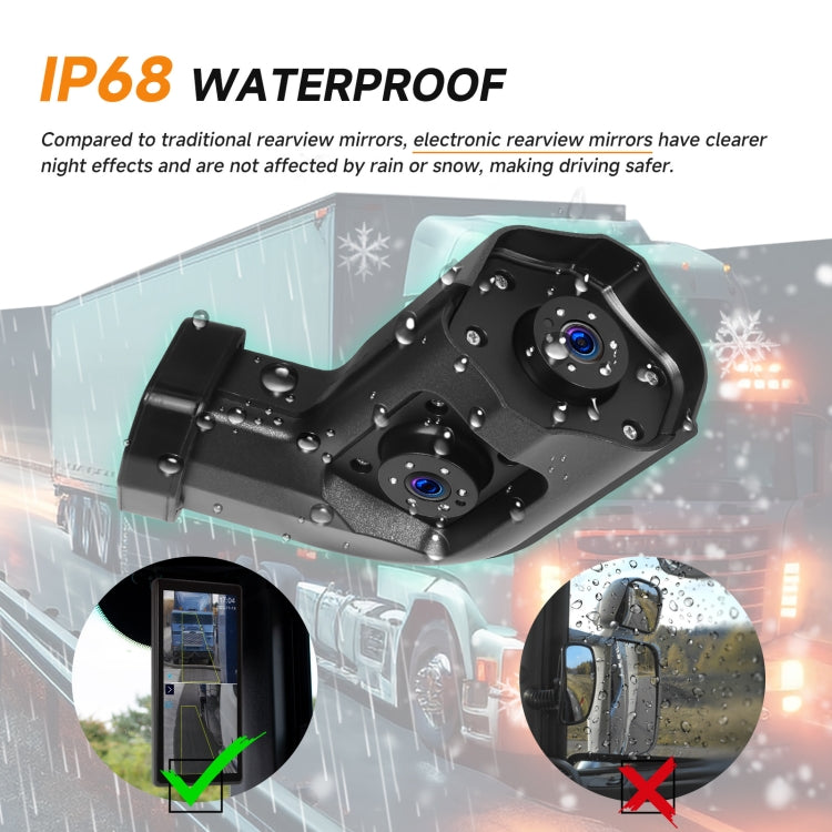 10.36 inch Wired HD 1 Drag 1 Blind Zone Monitor Universal AHD Reversing Kit Right - Standard