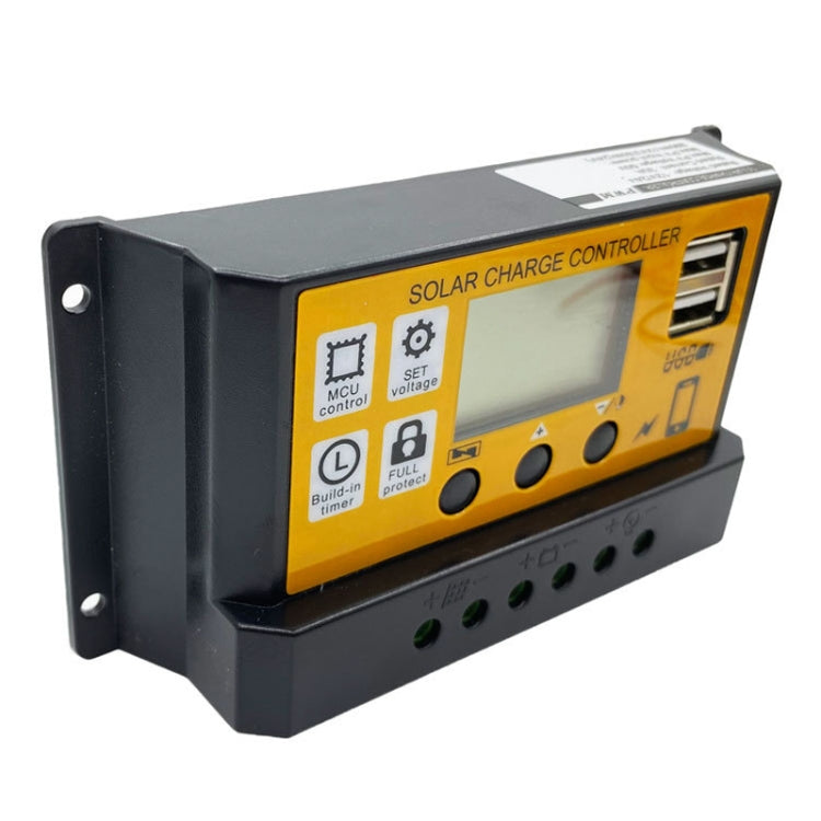 30A 12V/24V Simple Solar Controller Light Time Control Solar Panel Regulator Controller With USB