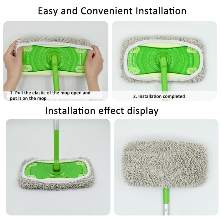 For Swiffer Sweeper and Other 10-inch Flat Mop Replacement Pads Coral Fleece Green