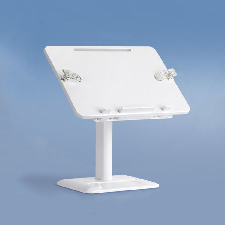 Multifunctional Retractable and Adjustable Angle Children Reading Bookshelf, Color: White Upgrade