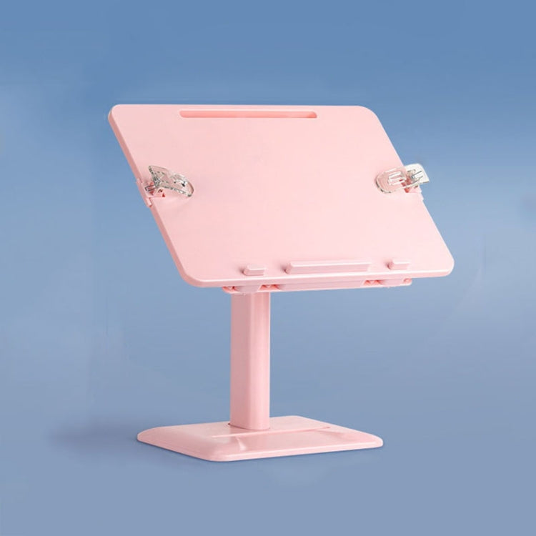 Multifunctional Retractable and Adjustable Angle Children Reading Bookshelf, Color: Pink Upgrade