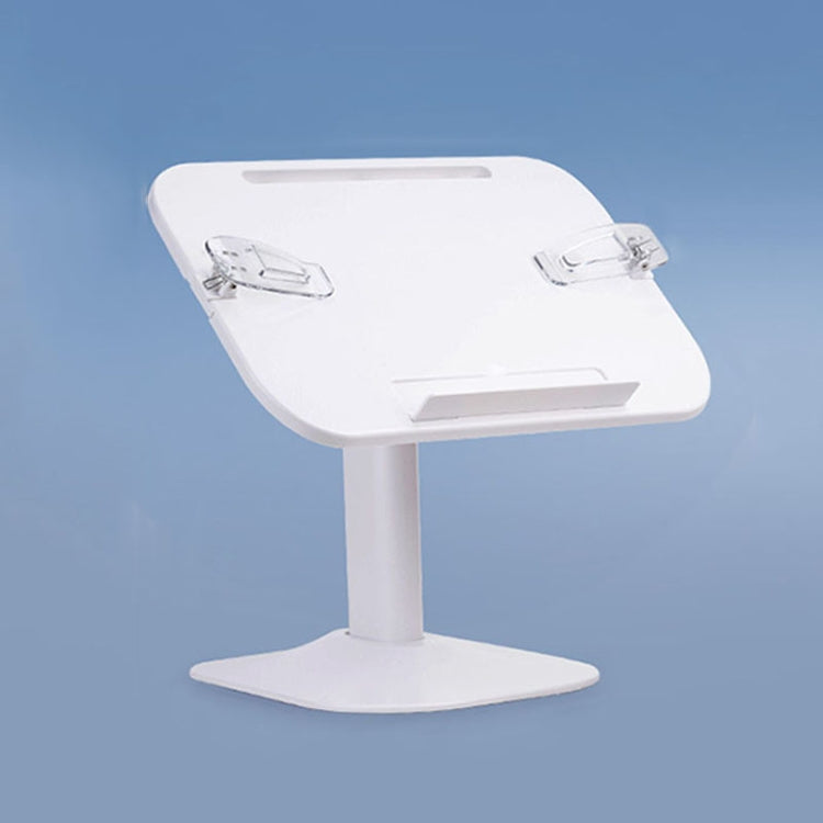 Multifunctional Retractable and Adjustable Angle Children Reading Bookshelf, Color: White Basic