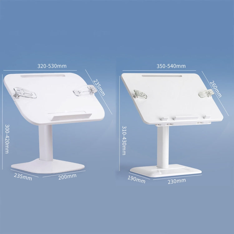 Multifunctional Retractable and Adjustable Angle Children Reading Bookshelf, Color: White Basic