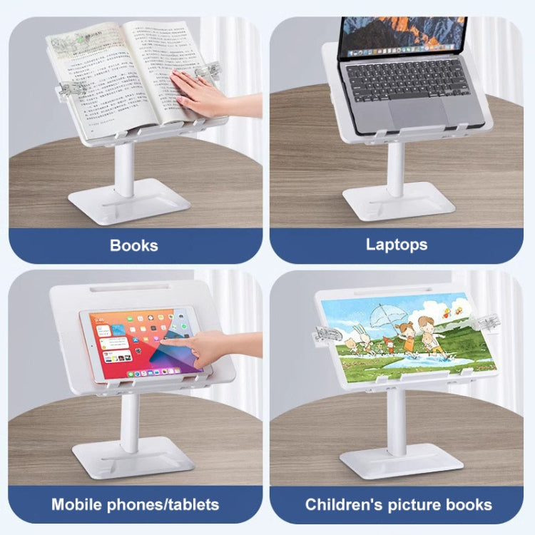 Multifunctional Retractable and Adjustable Angle Children Reading Bookshelf, Color: Blue Basic