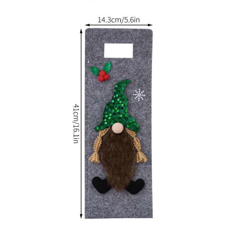 Christmas Cartoon Wine Bottle Cover Holiday Party Decoration Gift Bag