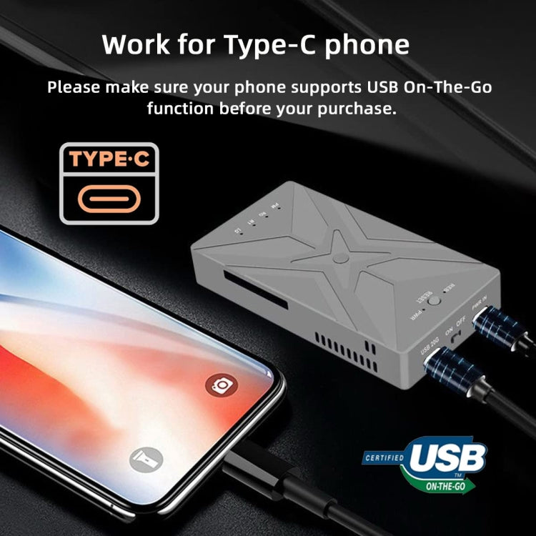 Dual M.2 NVME SSD RAID Array Mobile Hard Drive Enclosure Type-C USB3.2 GEN2x2 20G 586R - Dark Gray