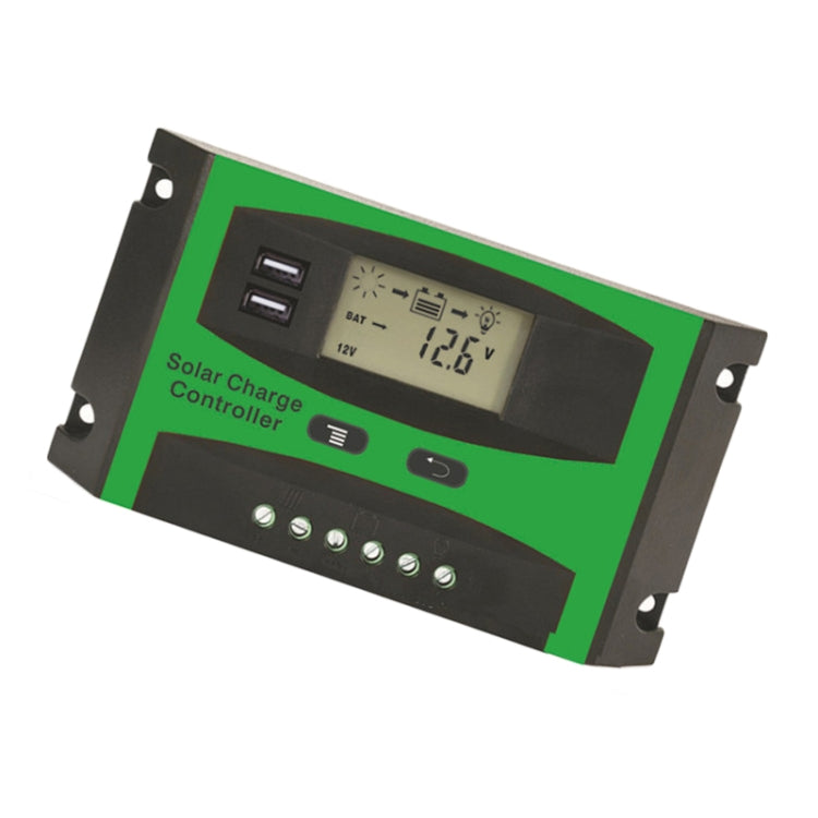 20A 12V/24V Solar Charge And Discharge Controller Dual USB Port LCD Solar Cells Panel Charge Regulator