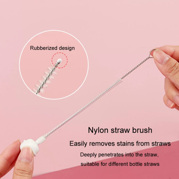 Portable 3 In 1 Food Grade Silicone Bottle Brush Set Multipurpose Baby Bottle Straw Cleaner Brush