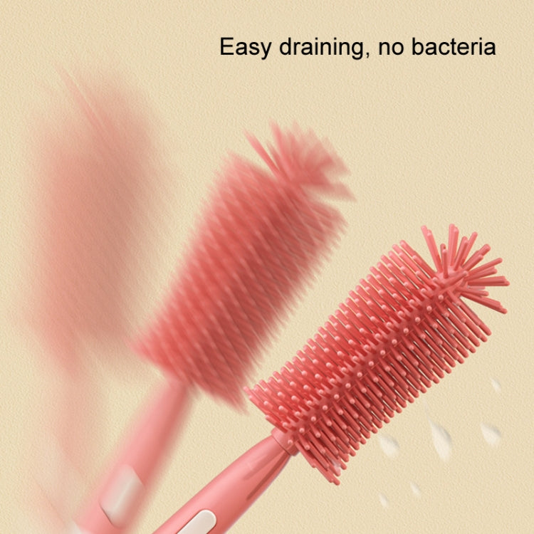 Portable 3 In 1 Food Grade Silicone Bottle Brush Set Multipurpose Baby Bottle Straw Cleaner Brush