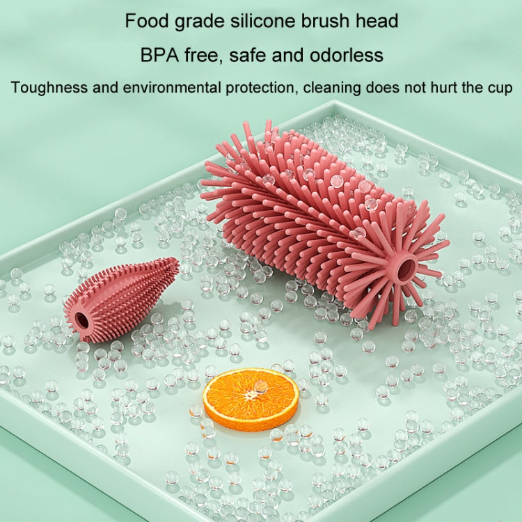 Portable 3 In 1 Food Grade Silicone Bottle Brush Set Multipurpose Baby Bottle Straw Cleaner Brush