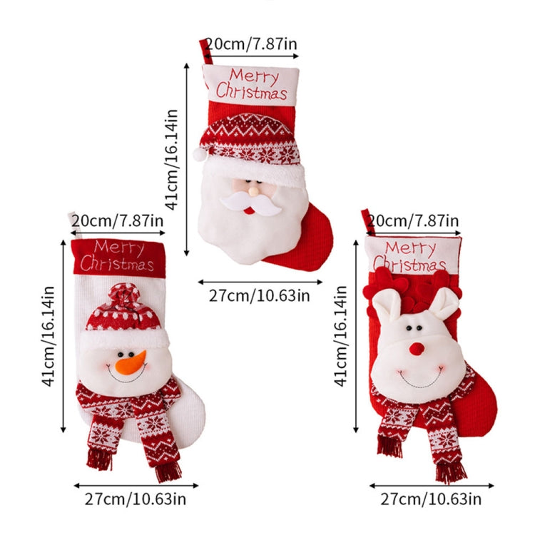 Christmas Decoration Cartoon Three-dimensional Knitted Socks Children Gift Bag
