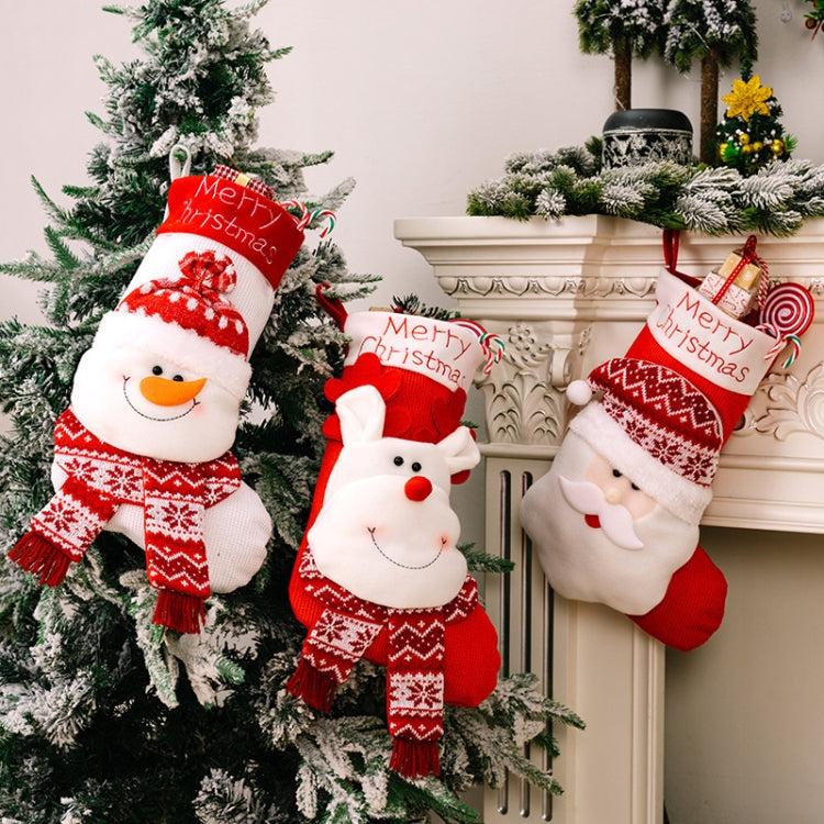 Christmas Decoration Cartoon Three-dimensional Knitted Socks Children Gift Bag