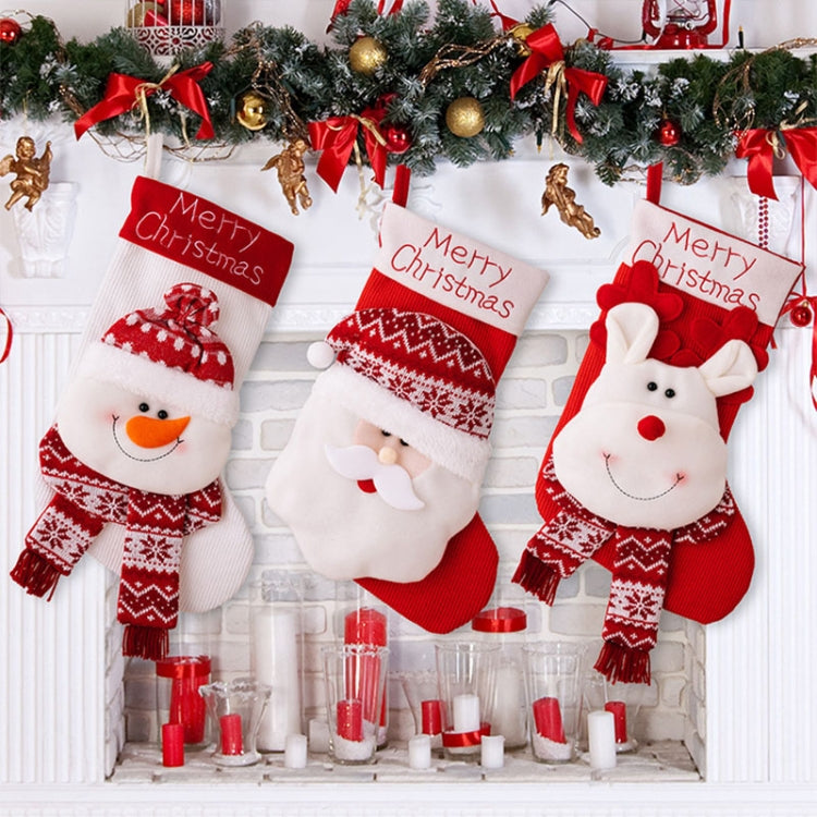 Christmas Decoration Cartoon Three-dimensional Knitted Socks Children Gift Bag
