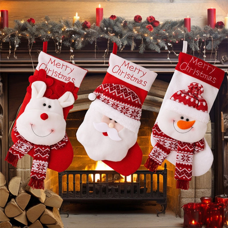 Christmas Decoration Cartoon Three-dimensional Knitted Socks Children Gift Bag