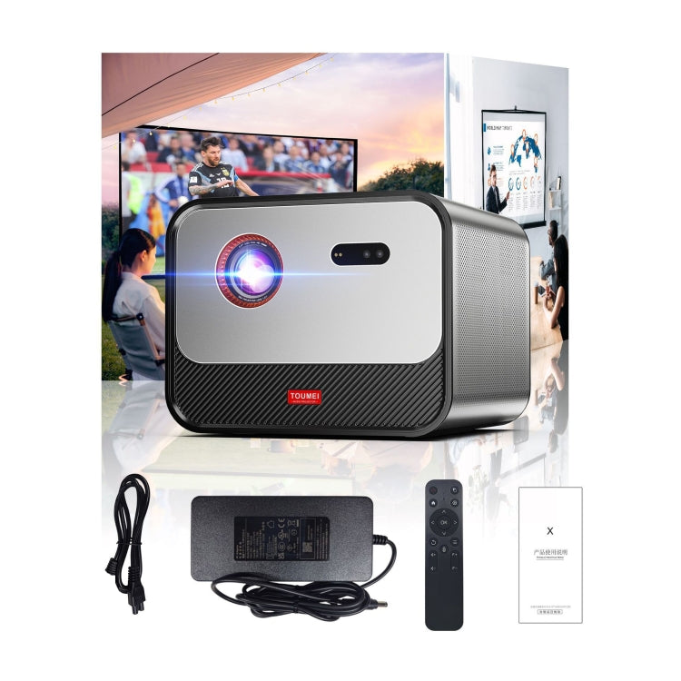TOUMEI X5 Home Theater DLP Projector HD High Bright 1080P Projector US Plug - Gray