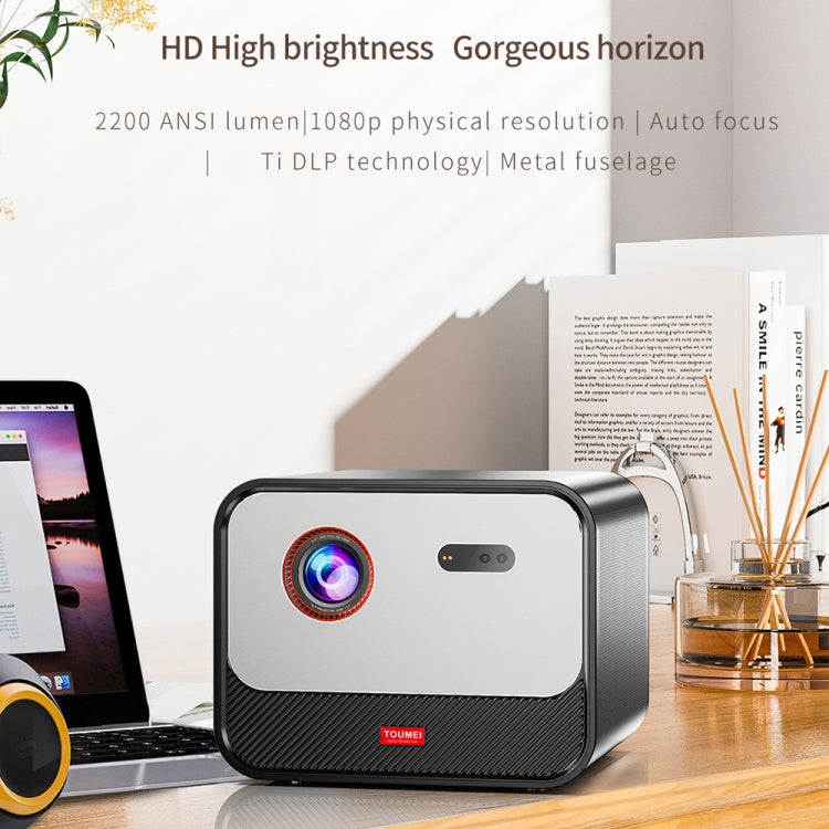 TOUMEI X5 Home Theater DLP Projector HD High Bright 1080P Projector EU Plug - Gray