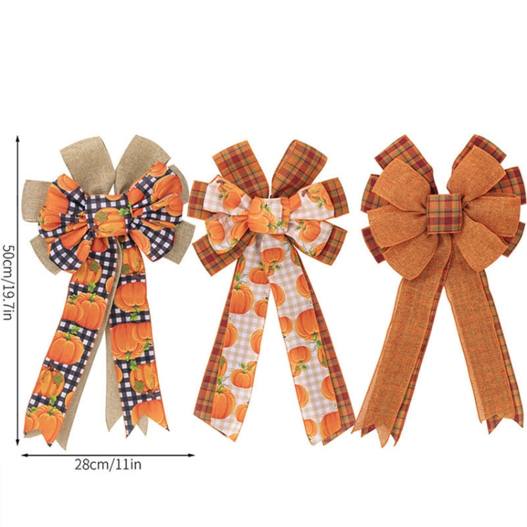Thanksgiving Decorations Harvest Festival Home Wreath Bow Pendant