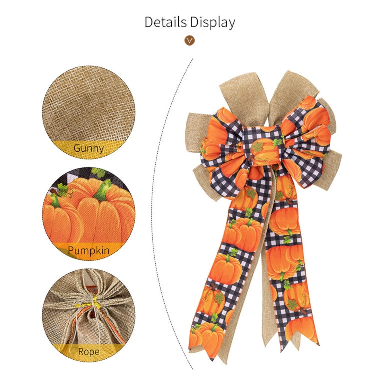Thanksgiving Decorations Harvest Festival Home Wreath Bow Pendant