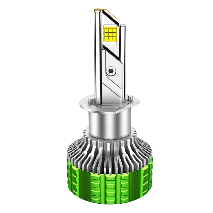Pair 100W LED Double Copper Tube Aluminum Alloy Waterproof Car Headlight, Bulb: H1