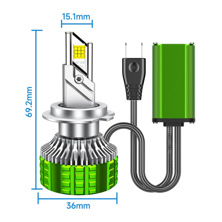 Pair 100W LED Double Copper Tube Aluminum Alloy Waterproof Car Headlight, Bulb: 9006