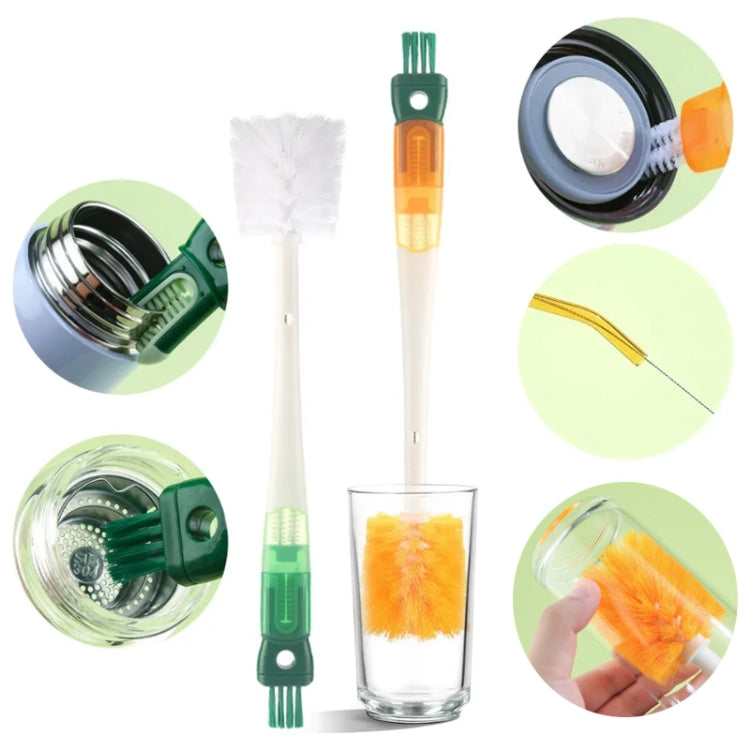 5 In 1 Multifunctional Cup Brush Long Carrot Washing Bottle Cup Lid Groove Cleaning Brush