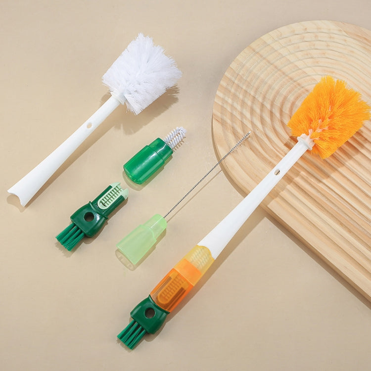 5 In 1 Multifunctional Cup Brush Long Carrot Washing Bottle Cup Lid Groove Cleaning Brush