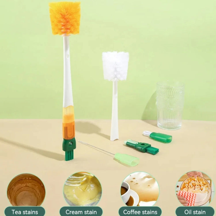 5 In 1 Multifunctional Cup Brush Long Carrot Washing Bottle Cup Lid Groove Cleaning Brush
