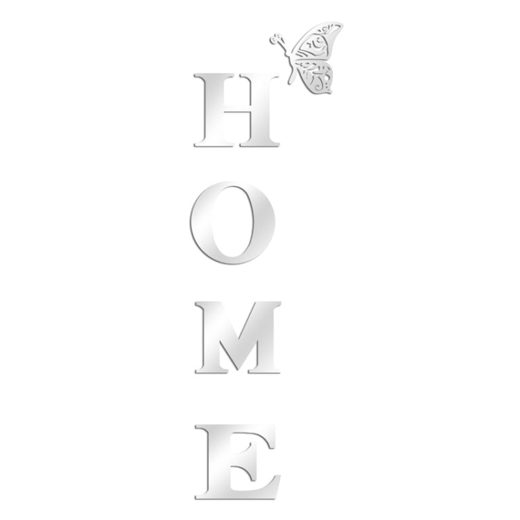 HOME Family Slogan 3D Acrylic Mirror Wall Sticker Foyer Doorway Decoration