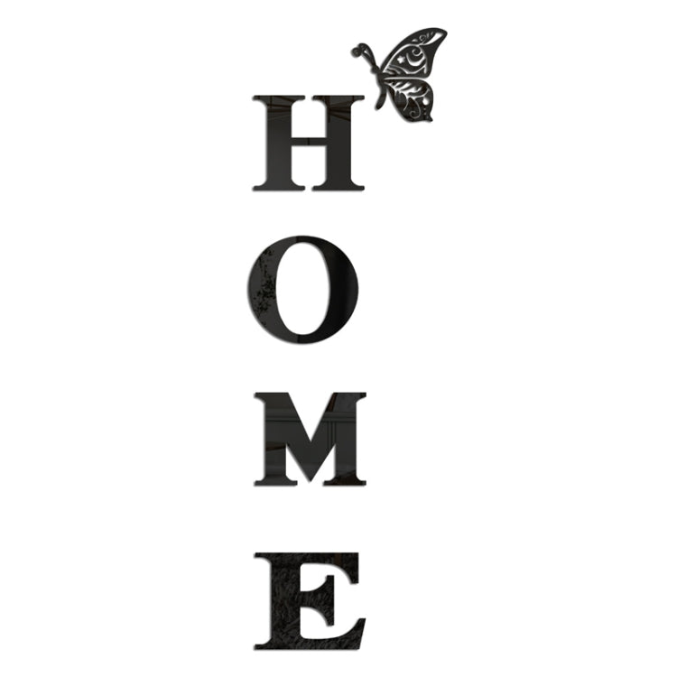 HOME Family Slogan 3D Acrylic Mirror Wall Sticker Foyer Doorway Decoration