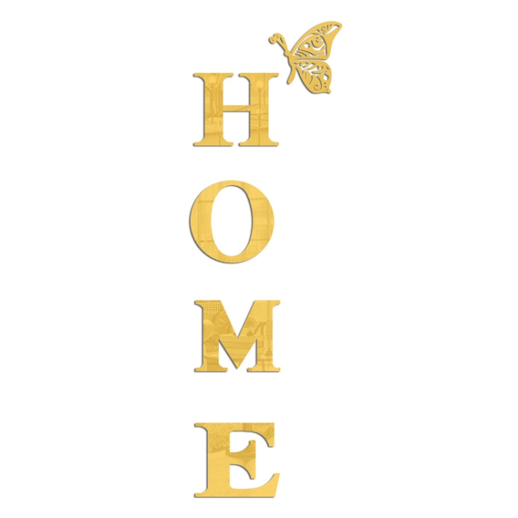 HOME Family Slogan 3D Acrylic Mirror Wall Sticker Foyer Doorway Decoration
