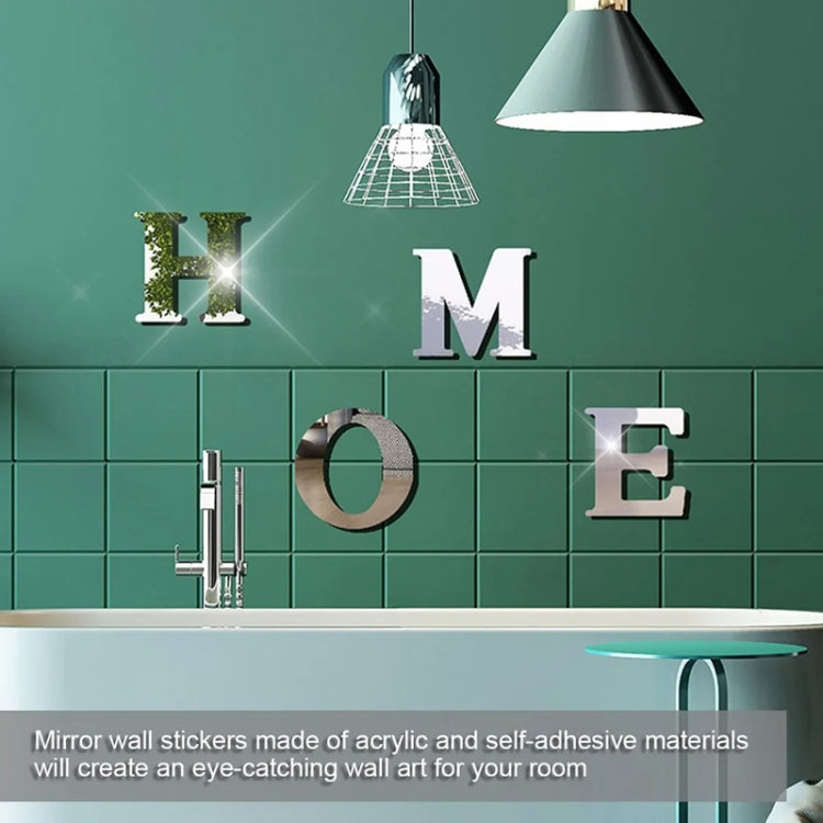 HOME Family Slogan 3D Acrylic Mirror Wall Sticker Foyer Doorway Decoration