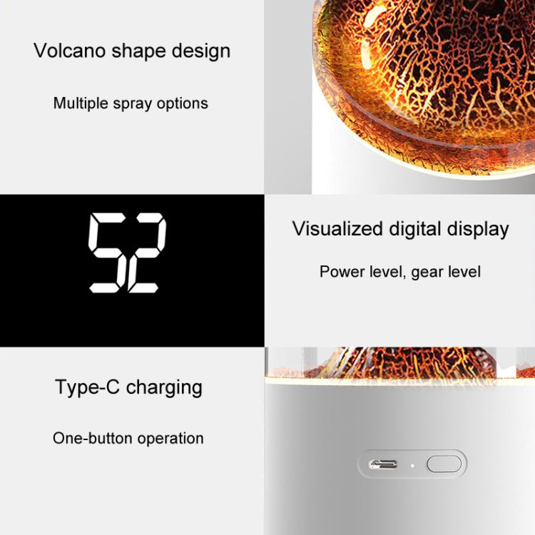 HX127 Mini Volcano Lava Aromatherapy Diffuser Small Household Atmosphere Humidifier, Color: Black