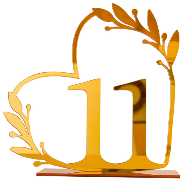 Acrylic Home Decor Wedding Digital Dinning Table Number Plate Seat Sign DIY Mirror Table Setting, Number: 11