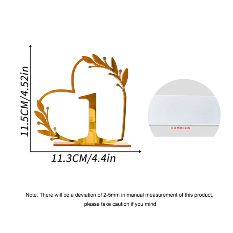 Acrylic Home Decor Wedding Digital Dinning Table Number Plate Seat Sign DIY Mirror Table Setting, Number: 14