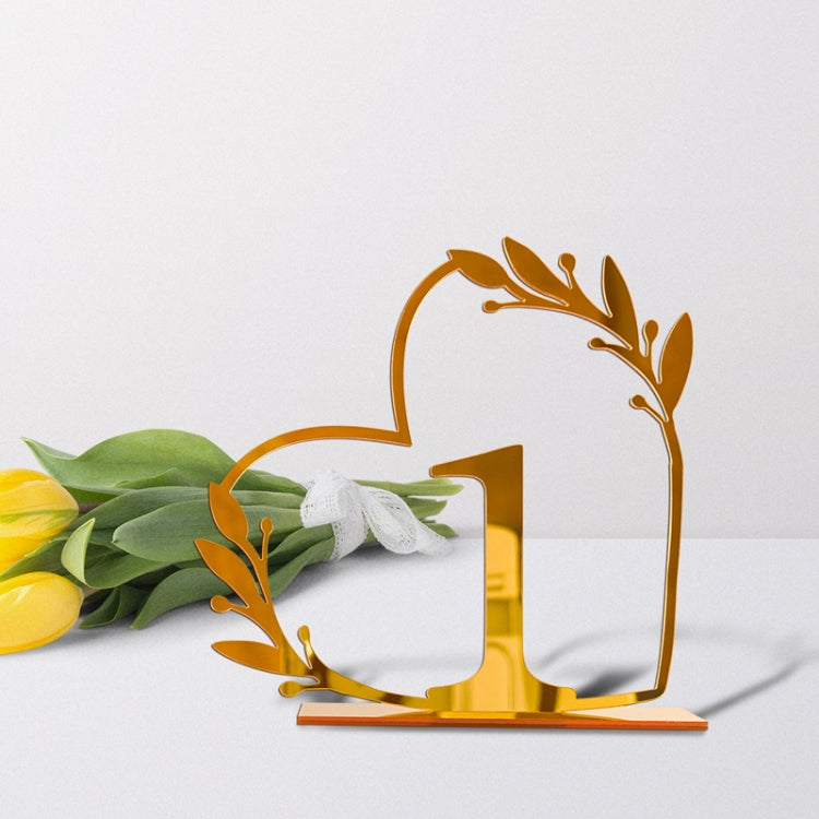Acrylic Home Decor Wedding Digital Dinning Table Number Plate Seat Sign DIY Mirror Table Setting, Number: 4